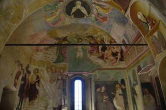 frescoes in the baptistry of Collegiata Church in Castiglione Olona in northern Italy