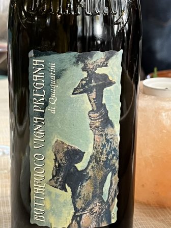 北イタリア、パヴィアのレストラン、Antica Trattoria Ferrari で飲んだワイン