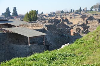 the area where people still work on in the site of Pompeii, southern Italy