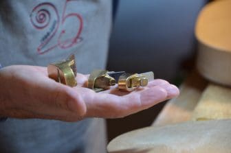 small tools to make a violin seen in a violin workshop in Cremona, Italy