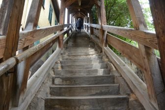 the staircase to the castle in Esslingen am Neckar, Germany