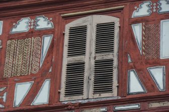 a detail of an old house in Esslingen am Neckar, Germany