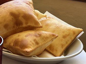 the torta fritta of Trattoria Corrieri, a restaurant in Parma, Italy