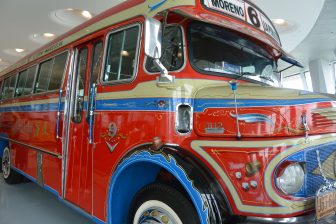 a bus which used to run in Buenos Aires seen in the Mercedes-Benz Museum in Stuttgart, Germany 