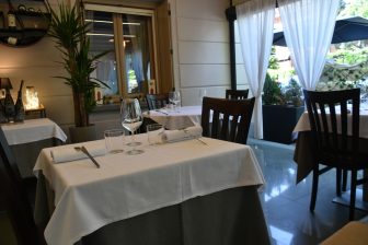 inside the restaurant, Ma Lo' in Carpi in Italy