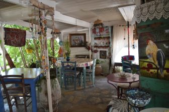 interior of Se Meli, a restaurant in Agios Nikolaos on Crete, Greece