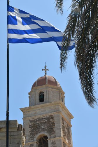 クレタ島東部の裕福なトップルー修道院の中庭