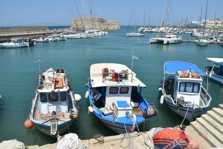 Koules Fortress at the end of the harbour in Heraklion, Crete in Greece