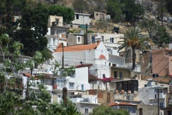 Kritsa village on the side of a mountain visited during our tour to the inland eastern Crete, Greece