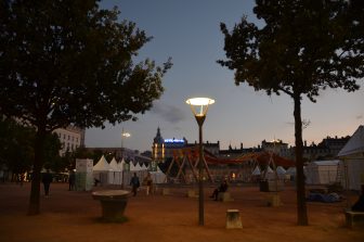 a large Bellecour square in Lyon, France