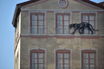 a mural in the city centre in Lyon, France