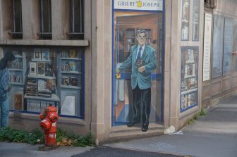 a mural on the corner in Lyon, France