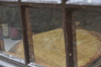 Galette de Pérouges shop on the road in the village of Pérouges, France