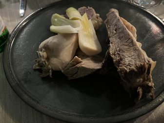 mixed boiled meat at Antica Osteria Ai Vini, a restaurant in Novara in the northern Italy