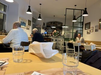 inside Trattoria Da Pazzi, a restaurant in Santa Margherita Ligure in the northern italy