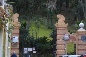 the entrance of the garden of Villa Durazzo in Santa Margherita Ligure in Liguria, Italy