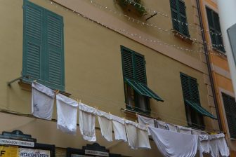 北イタリア、リグーリア州のサンタ・マルゲリータ・リグレにあるだまし絵のある建物