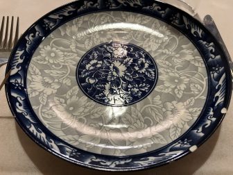 the plate served in Dar Al Maghrebia, a restaurant in Assilar, Morocco