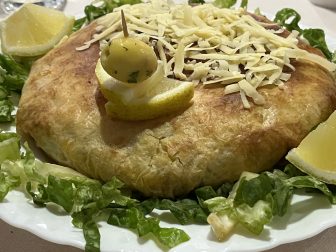 the pastilla of Dar Al Maghrebia, a restaurant in Assilah, Morocco
