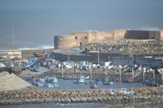 the sea seen from Oudaya Kasbah in Rabat, Morocco