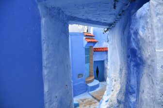 リフ山脈の山中にある青い街、モロッコのシャウエン