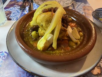 the chicken tajine of Macondo, a restaurant in Tangier, Morocco