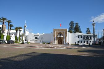 the large square in front of the Royal Palace in Tétouan, Morocco