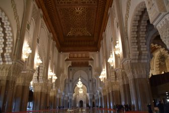 the magnificent interior of the Hassan II Mosque in Casablanca, Morocco