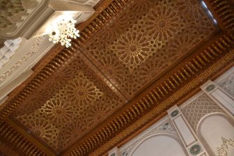 the ceiling of the Hassan II Mosque in Casablanca, Morocco
