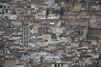 A beige-coloured medina and a messy pottery shop