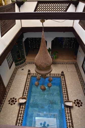 the courtyard of the riad, Riad Jolie in Marrakesh, Morocco