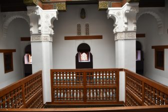 the first floor of Ben Youssuf Madrasa in Marrakesh, Morocco