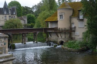 the Loing River in Moret-sur-Loing, France