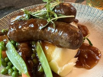 the Haggis Sausage of the Whiski Bar in Edinburgh, Scotland