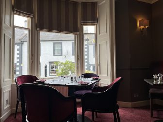 スコットランドのメルローズにあるTownhouseというレストランの内装