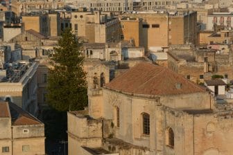 Lecce town seen from the bell tower of Duomo di Lecce in Apulia, southern Italy