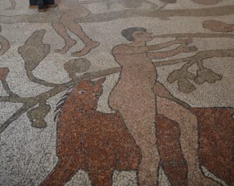 the detail of the mosaic in the Otranto Cathedral in Apulia, southern Italy