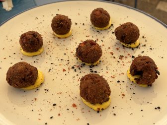 the octopus polpette at Marinero, a restaurant in Otranto, southern Italy