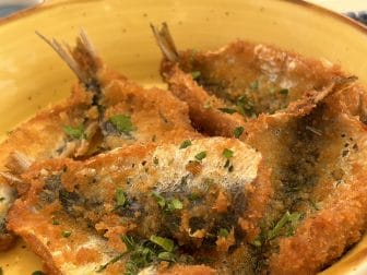 the anchovy dish of Marinero, a restaurant in Otranto, southern Italy