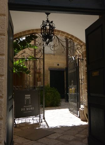 the entrance of Palazzo Mori in Otranto, southern Italy