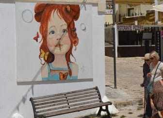 a corner of Otranto, a touristy town in the southern Italy